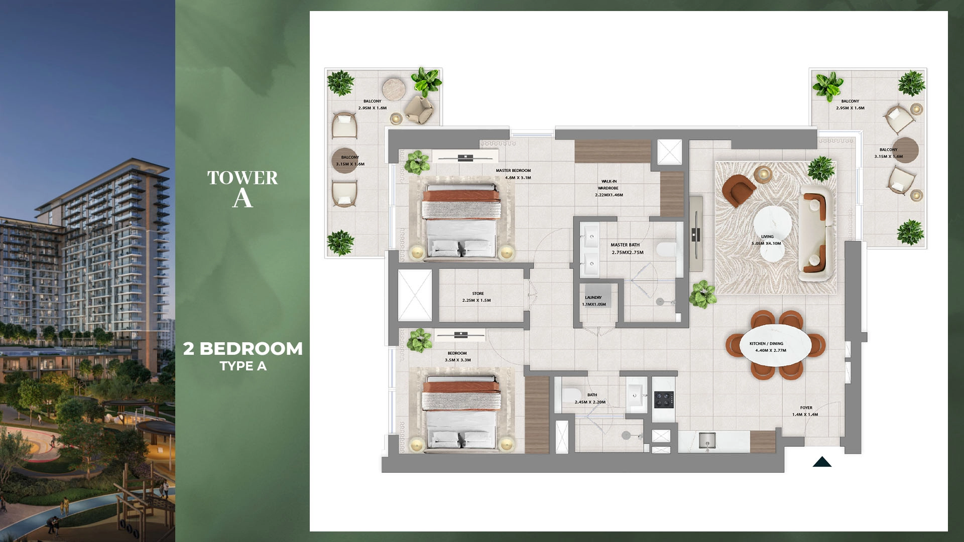 2 BR - Type B